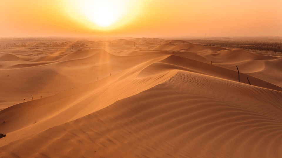Abu Dhabi - Wüste bei Sonnenuntergang